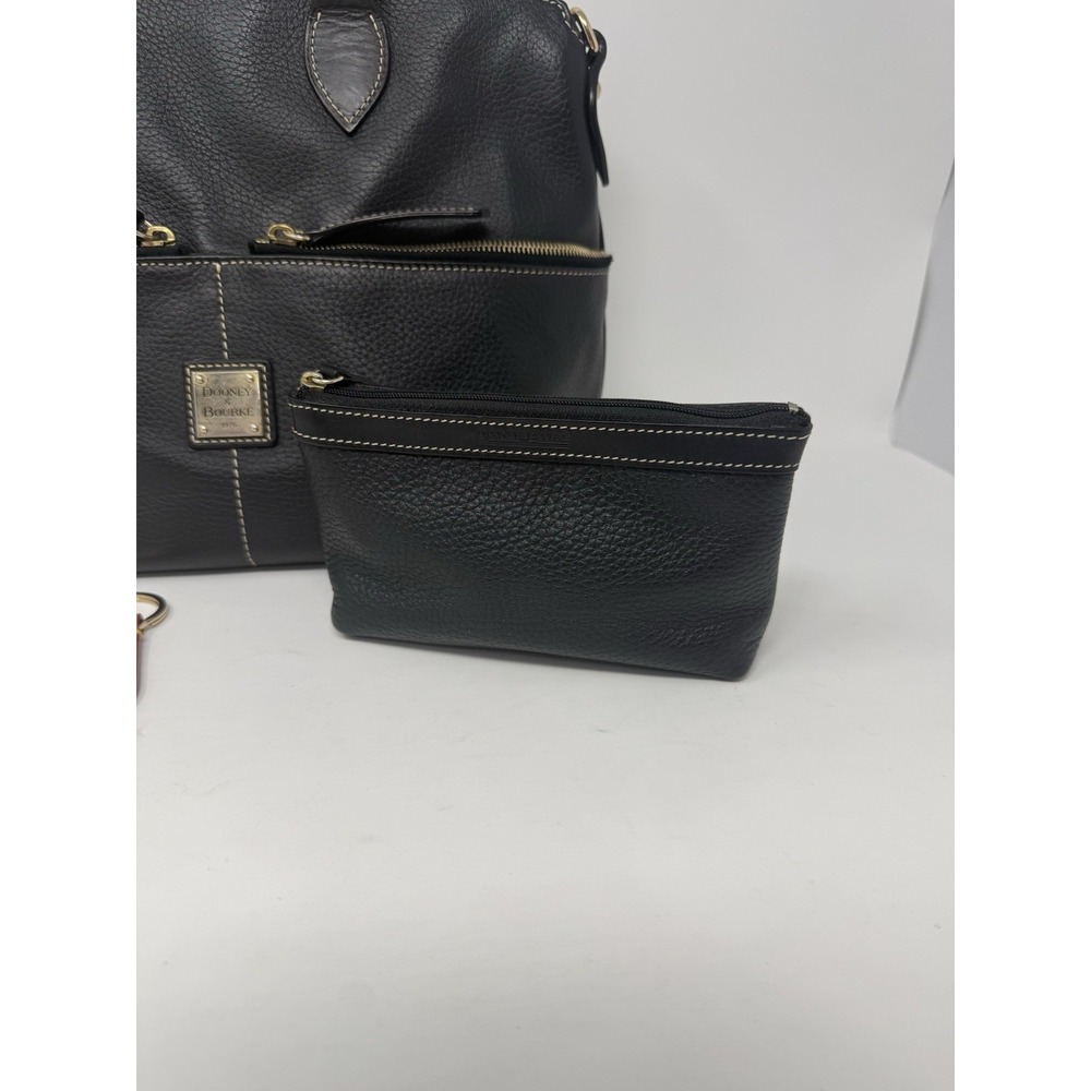 DOONEY & BOURKE Pebble Grain Double Pocket Satchel - Black - Picture 3 of 14